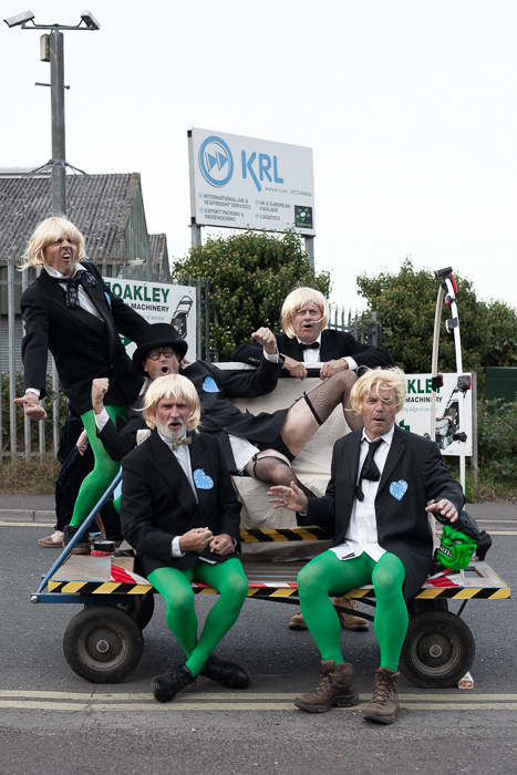 Figure 2. Initial reactions from many of the carnival participants. 'Sunday Afternoon Theatre Company at Frome Carnival.' (Hill, 2019).